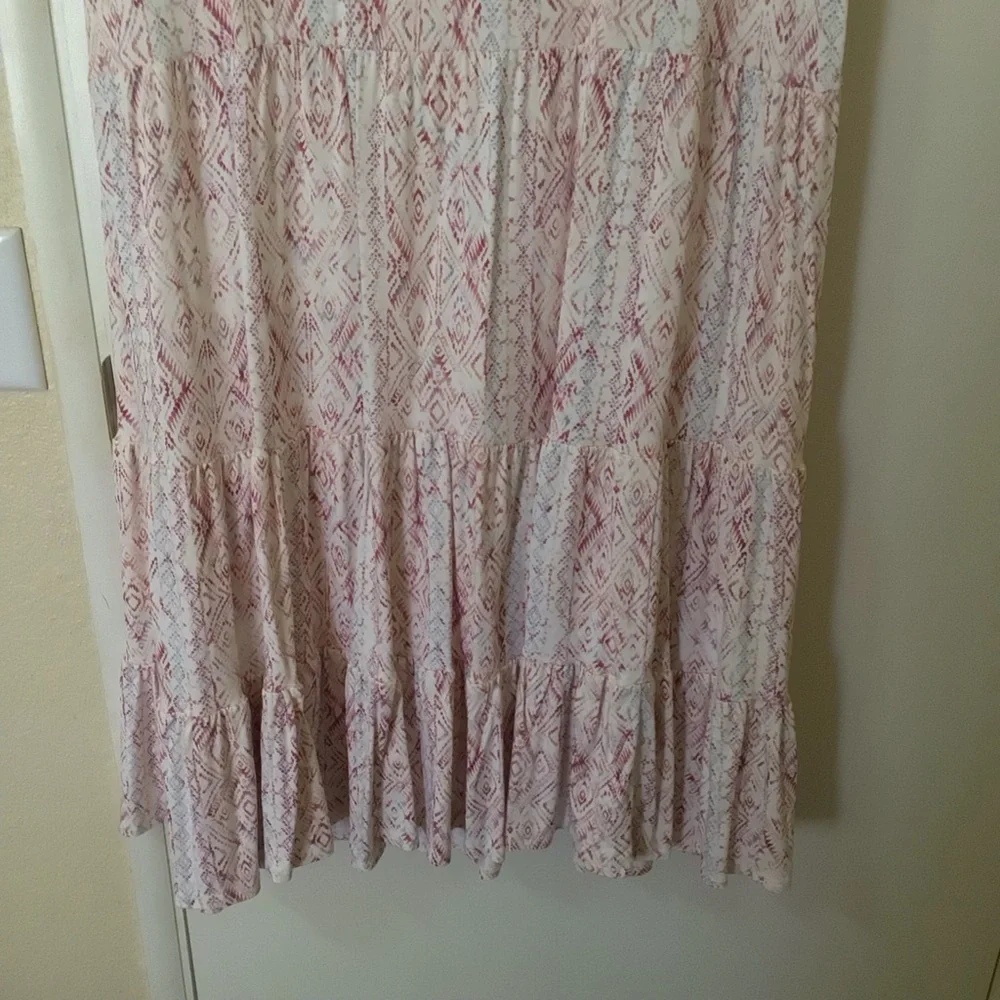 Torrid Womens Summer Dress Plus Size 2X Pink/Ivory Ruffle Cottagecore Boho NWOT - Picture 5 of 9
